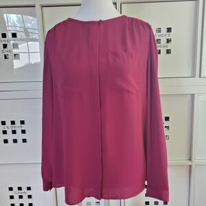 LOFT  Burgandy Color Long Sleeve Women's Tops Size Small